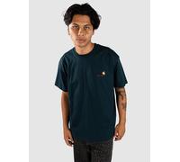 Carhartt WIP American Script T-Shirt deep lagoon S