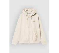 Hooded American Script Jacket- male- Carhartt Wip- Zip-throughs- Beige- S- Sweatshirts & Hoodies S