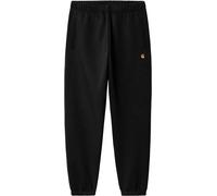 Carhartt WIP - Brushed fleece tracksuit bottoms - Chase Sweat Pant Black Gold for Men - Size S Black S