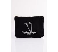 Carhartt WIP - Canvas Graphic Zip Safety Pin Embroidery/Black/White - Wallet - black - Onesize - 100% Cotton,Canvas Onesize