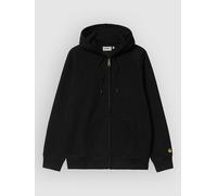 Carhartt WIP - Comfortable zip-up sweatshirt - Hooded Chase Jacket Sweat Black Gold for Men - Size M Black M