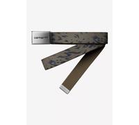 Carhartt WIP - Clip Chrome Duck Feather Print Cypress - Belt - green - Onesize - 100% Polyester Onesize