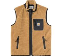 Carhartt WIP - Comfortable sleeveless Fleeces - Prentis Vest Liner Leather / Black for Men in Leather - Size S - Brown Brown S