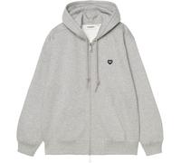 Carhartt WIP - Comfortable sweatshirt - W' Hooded Small Heart Patch Jacket Grey Heather Black for Women - Size M Grey M
