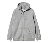 Carhartt WIP - Comfortable zip-up sweatshirt - Hooded Chase Jacket Sweat Grey Heather Gold for Men - Size S Grey S