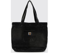 CARHARTT WIP Cotton Denim Tote Bag with Applied Logo and Double Handles