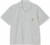 Carhartt WIP - Cotton shirt - S/S Leavel Shirt Leavel Stripe Blue River / Wax for Men - Size L Blue L