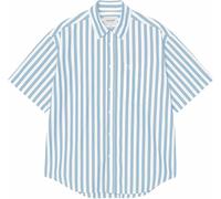 Carhartt WIP - Cotton shirt - S/S Royce Shirt Royce Stripe Icaria / White for Men - Size L - Blue Blue L