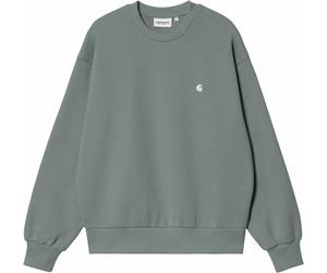 Carhartt WIP - Cotton sweatshirt with a loose shape - Casey Sweatshirt W Velvet Green / Silver for Women - Size S Green S
