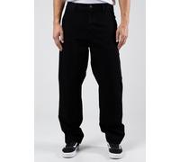 Carhartt WIP - Double Knee Rinsed Black - Jeans - black - W28 / L32 - 65% Polyester, 35% Cotton,100% Cotton,Denim W28 / L32