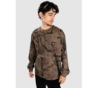 Carhartt WIP - Loose-fit organic cotton T-shirt - L/S Feather Tree T-Shirt Camo Feather Tree Khaki Shungite Garment Dyed for Women - Size S Khaki S
