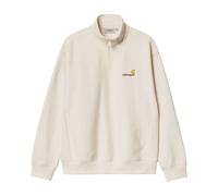 Carhartt WIP Mens Relaxed Fit Quarter Zip American Script Sweatshirt - Colour: 05XX Natural - Size: Medium