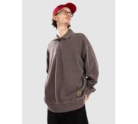 Harper Cotton Zip-Up Sweater Taupe brown XS