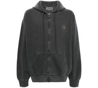 Carhartt WIP logo-appliqué zip-up hoodie - Grey XS-S-M