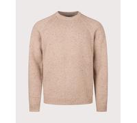 Carhartt WIP - Men's round neck Jumper - Anglistic Sweater Speckled Fleur de Sel for Men in Wool - Size M - Beige Beige M