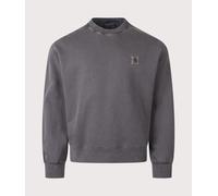 Carhartt Men's Nelson Sweatshirt Oversized Faded Cotton-Jersey Black Small