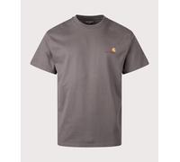 Carhartt WIP Mens Boxy Loose Fit American Script T-Shirt - Colour: 33CXX Porphyry - Size: Small Small