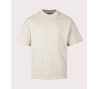 Carhartt WIP Mens Boxy Loose Fit Signature Script T-Shirt - Colour: 38QXX Fleur De Sel/Citadel - Size: Medium
