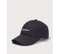Carhartt WIP Mens Canvas Script Cap - Colour: OD2XX Black/White - Size: One Size