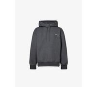 Carhartt WIP Mens Carhartt WIP Alda Logo-Embroidered Cotton-Blend Hoody Black / White L