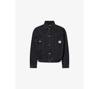 Carhartt WIP Mens Carhartt WIP Belmar Logo-Patch Denim Jacket Snake Camo Black XS