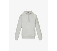 Carhartt WIP Mens Carhartt WIP Chase Brand-Embroidered Cotton-Blend Hoody Grey Heather Gold XL