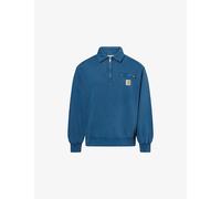 Carhartt WIP Mens Oversized Half Zip Detroit Sweatshirt - Colour: 3IM06 Blue River - Size: Medium