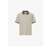 Carhartt WIP Mens Carhartt WIP Dion Stripe-Pattern Cotton Polo T-Shirt Dion Stripe Wax 2XL
