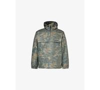 Carhartt WIP Mens Carhartt WIP Embroidered-Logo Camouflage Shell Windbreaker Pullover Camo Green Black S