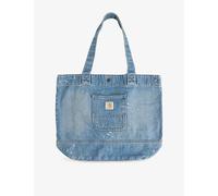 Carhartt WIP Mens Carhartt WIP Logo-Patch Paint-Splatter Denim Tote Bag Blue