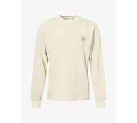 Carhartt WIP Mens Carhartt WIP Vista Long-Sleeve Cotton T-Shirt Fleur De Sel 2XL
