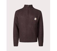 Carhartt WIP Mens Detroit Quarter Zip Knit - Colour: 33HXX Palisander - Size: Large