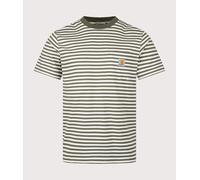 Carhartt WIP Mens Ezra Pocket T-Shirt - Colour: 3KVXX Ezra Stripe/Leaf/Wax - Size: XL