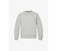 Carhartt Wip Mens Grey Heather Gold Chase Brand-embroidered Cotton-blend Sweatshirt L