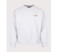 Carhartt WIP Mens Loose Fit American Script Sweatshirt - Colour: 482XX Ash Heather - Size: Large