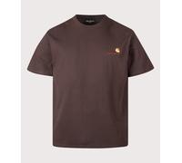 Carhartt WIP Mens Relaxed Fit American Script T-Shirt - Colour: 33HXX Palisander - Size: Small