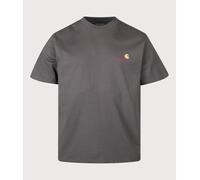 Carhartt WIP Mens Loose Fit American Script T-Shirt - Colour: 87XX Graphite - Size: Medium