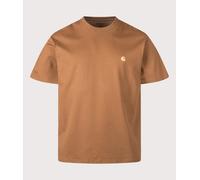 Carhartt WIP Mens Loose Fit Chase T-Shirt - Colour: 00YXX Hamilton Brown/Gold - Size: Large