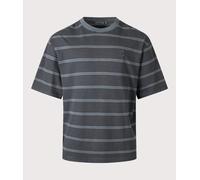 Carhartt WIP Mens Relaxed Fit Hanson T-Shirt - Colour: 3H8GD Hanson Stripe/Kale Green - Size: Medium