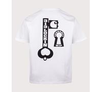 Carhartt WIP Mens Loose Fit Locked T-Shirt - Colour: 02XX White - Size: Large