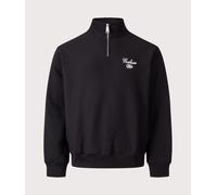 Carhartt WIP Mens Relaxed Fit Longhand Half Zip Sweatshirt - Colour: 0D2XX Black/White - Size: Large