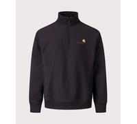 Carhartt Wip Mens Black Logo-embroidered Cotton-blend Sweatshirt L