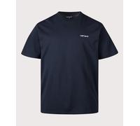 Carhartt WIP - Script Embroidery Deep Night/White - T-Shirt - blue - M - 100% Cotton M