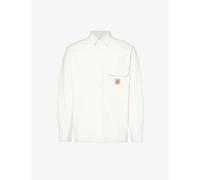 Carhartt Wip Mens Off-white Reno Branded-patch Cotton Shirt S