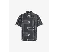Carhartt Wip Mens Print / Black Heart Bandana Graphic-print Relaxed-fit Cotton Shirt S