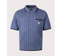 Carhartt WIP Mens Ramsey Polo Shirt - Colour: 3QHXX Velvet Blue/Deep Night - Size: Small