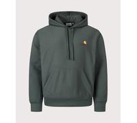 Carhartt WIP Mens Relaxed Fit American Script Hoodie - Colour: 3GHXX Kale Green - Size: Small