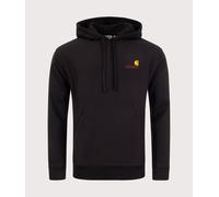 Carhartt WIP Mens Relaxed Fit American Script Hoodie - Colour: 89XX Black - Size: Medium
