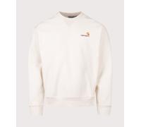 Carhartt WIP Mens Relaxed Fit American Script Sweatshirt - Colour: 05XX Natural - Size: Small