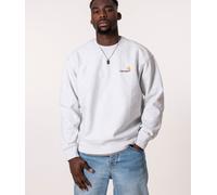 Carhartt WIP Mens Relaxed Fit American Script Sweatshirt - Colour: 482XX Ash Heather - Size: Large